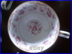Noritake Charmaine 5506 Fine China 67 pc. Dinner set pink floral mint condition