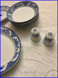 Noritake China 16033 Blue Oriental Royal Sometuke Nippon Set of 12 pieces