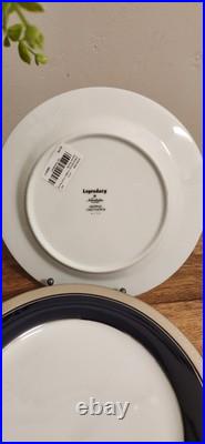 Noritake China 4170 Crestwood Cobalt Platinum Set of 6 Salad Plates 8¼ NEW