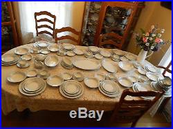 Noritake China #5858 Blueridge Set for 11+ with7 Serving Pieces BW3-2