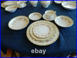 Noritake China Aberdale Dinnerware Set for 10 with7 Serving Pieces Storage