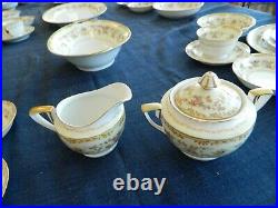 Noritake China Aberdale Dinnerware Set for 10 with7 Serving Pieces Storage