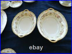 Noritake China Aberdale Dinnerware Set for 10 with7 Serving Pieces Storage