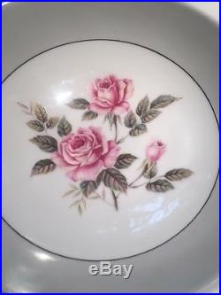 Noritake China Arlington 5221 Dinning Service For 8 Set Pink Rose Floral