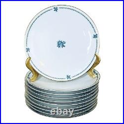 Noritake China BLUE ROSE 6043 Porcelain 8 1/4 Salad Plates Set of 10