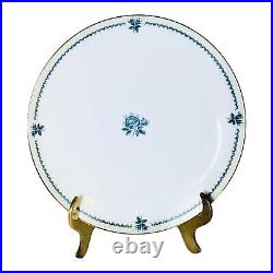 Noritake China BLUE ROSE 6043 Porcelain 8 1/4 Salad Plates Set of 10