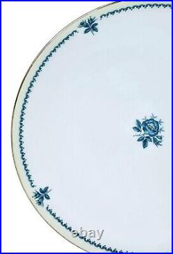 Noritake China BLUE ROSE 6043 Porcelain 8 1/4 Salad Plates Set of 10