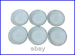 Noritake China Blue Floral Kathleen 6722 Dinnerware Plate Set Lot Of 17 Rare Set