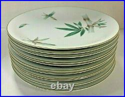 Noritake China Canton 5027 Pattern Set Of 12 Dinner Plates Bamboo