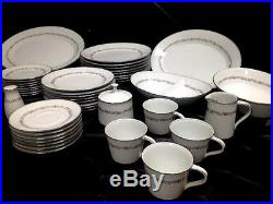 Noritake-China-Corona-Pattern-6502-8-Settings-49-Total-Pieces-Vintage-1920s