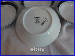Noritake China Crestwood Cobalt Platinum Set of 4 Coupe Soup Bowls