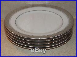 Noritake China Crestwood Platinum Set 5 Bread Plates 6 3/8 New Unused