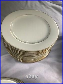 Noritake China Dawn #5930 Japan Gold Trim Dinnerware/Tea Set, Platter, Plates