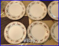 Noritake China Dinner Plates In The Somerset #5317 Pattern, Japan, Set of 10