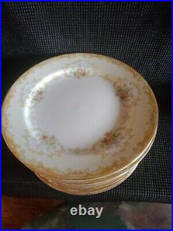 Noritake China Dinnerware Set 76 Pieces Floral Pattern With Gold Trim N3444