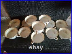 Noritake China Dinnerware Set 76 Pieces Floral Pattern With Gold Trim N3444