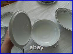 Noritake China Doranne #5505 Set for (8) With 4 Serving Pieces T