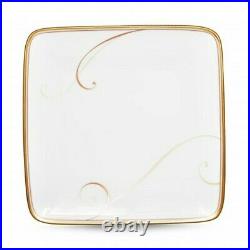 Noritake China Golden Wave SM Square Plates, Set of 4