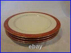 Noritake China Goldhill #6613 Set of 4 Dinner Plates