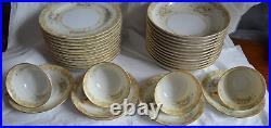 Noritake China Gramatan 12 Luncheon Plates 12 Bowls 5 Saucer 4 Cups Vintage 1933