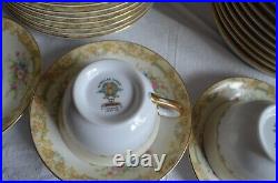 Noritake China Gramatan 12 Luncheon Plates 12 Bowls 5 Saucer 4 Cups Vintage 1933
