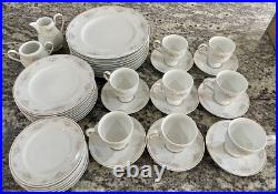 Noritake China Ireland Waynesboro 42pc Set Service For 8 Salad Dinner Dessert