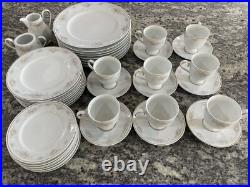 Noritake China Ireland Waynesboro 42pc Set Service For 8 Salad Dinner Dessert