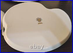 Noritake China Japan Rosemarie 6044 Teapot, 5 Snack Plates, Creamer, Sugar Set