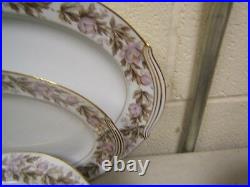 Noritake China Japan set of 77 pcs, beautiful pink blossom flower on the trim