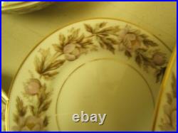 Noritake China Japan set of 77 pcs, beautiful pink blossom flower on the trim