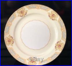 Noritake China Mystery Pattern N194 13 Piece Set Blue And Yellow Floral Design