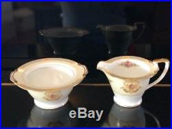 Noritake China Mystery Pattern N194 13 Piece Set Blue And Yellow Floral Design