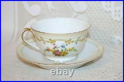 Noritake China N2170 Pink Yellow Blue Flowers 24 Pc Set 6 Pc Plc Set Serv for 4