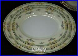 Noritake China, Plaza, porcelain DINNER SET, Classical, roses, for 12, 134 pc