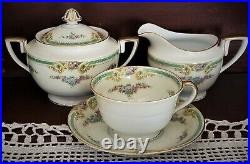 Noritake China, Plaza, porcelain DINNER SET, Classical, roses, for 12, 134 pc