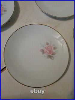 Noritake China ROSEVILLE Pattern 6238 Tea Luncheon Set for 6 (21 Pieces)