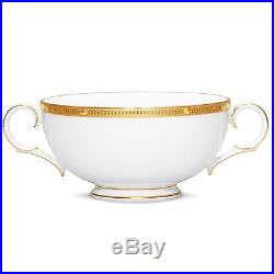 Noritake China Rochelle Gold Cream Soup Cups, Set of 4