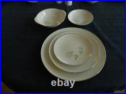 Noritake China Rosay #6216 Dinnerware set for (8) with7 Serving Pieces TOTE