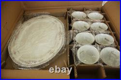 Noritake China Rothschild 50 Piece Ivory Dish Dinner Set New Old Stock