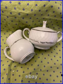 Noritake China SABINA Luncheon Set for SIX with Tea Set pot/creamer/sugar NEW