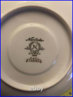Noritake China SABINA Luncheon Set for SIX with Tea Set pot/creamer/sugar NEW