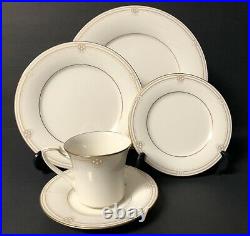 Noritake China SATIN GOWN Lot Of Four 5 Piece Place Settings Excellent