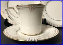 Noritake China SATIN GOWN Lot Of Four 5 Piece Place Settings Excellent