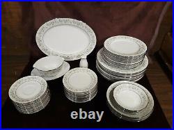 Noritake China Savannah Pattern 2031 Dinnerware 56 Piece Set