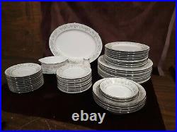 Noritake China Savannah Pattern 2031 Dinnerware 56 Piece Set