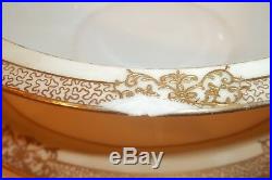Noritake China Set 63-pc Goldinthia Vtg Gold Encrusted Handpainted Ivory Serve 8