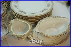 Noritake China Set Somerset Pattern 37 Pc 5317 Vintage Floral Dinnerware Plates