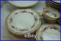 Noritake China Set Somerset Pattern 37 Pc 5317 Vintage Floral Dinnerware Plates