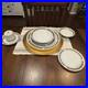 Noritake China Set Vintage Blue Dawn 10 Seven Piece Place Settings