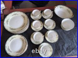 Noritake China Set Vintage Ivanhoe Pattern with Gold Trim 32 Pieces Circa 1918